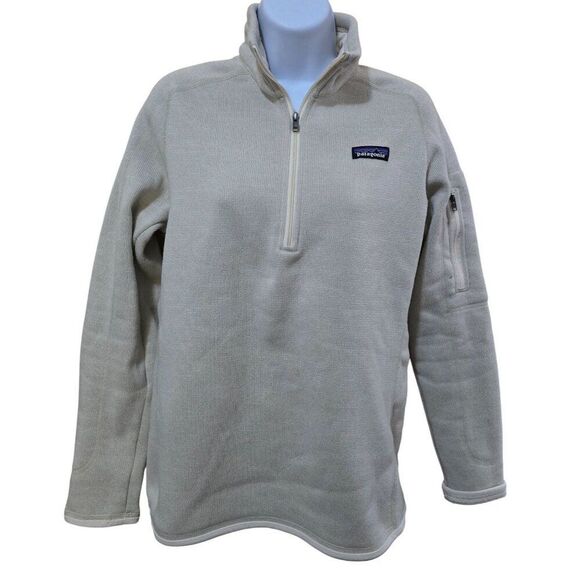 Patagonia Womens Medium Better Sweater 1/4 Zip Pullover Fleece Beige cozy soft - Picture 1 of 8